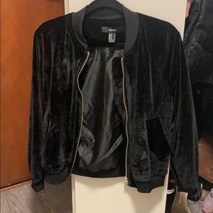 Bomber velvet jacket
